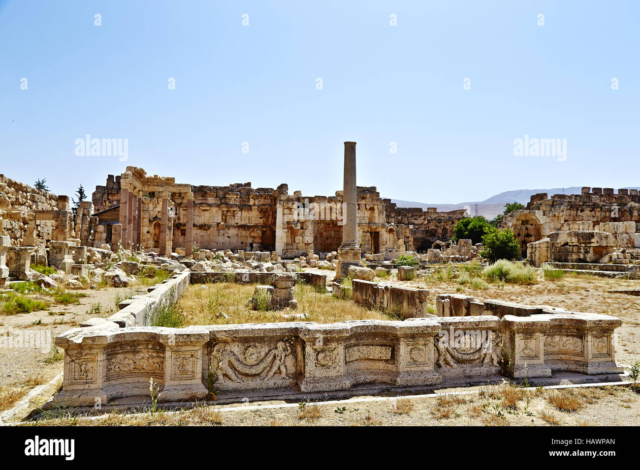 Great Court Baalbek, Lebanon Stock Photo Alamy