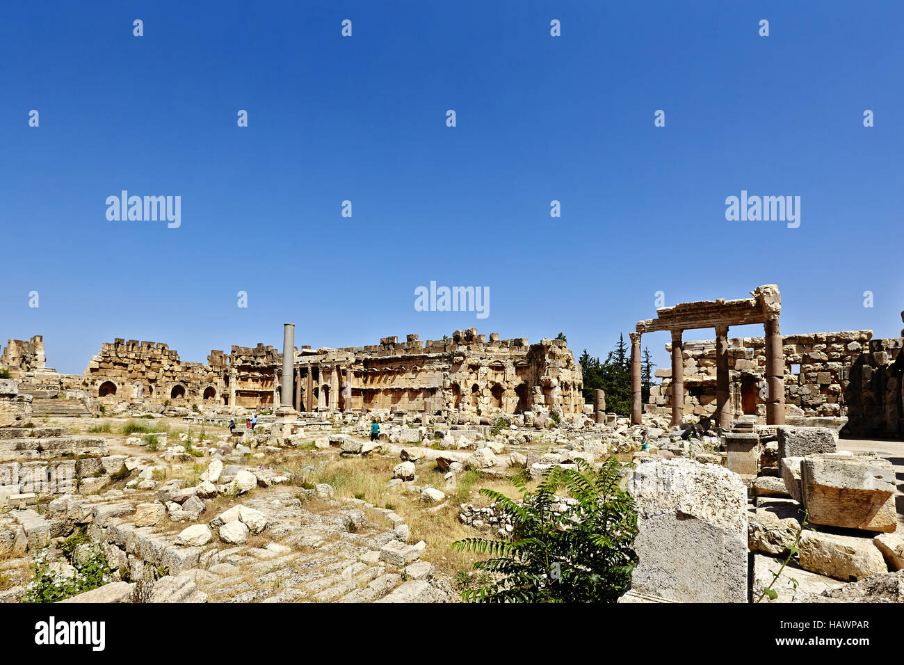 Great Court Baalbek, Lebanon Stock Photo Alamy