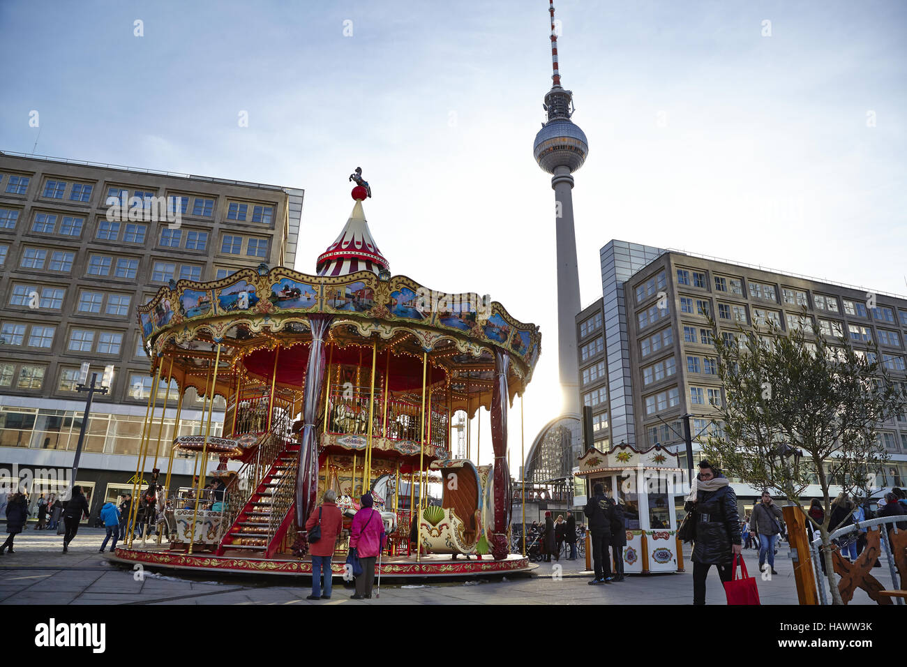 Easter Market at Alexanderplatz in Berlin Stock Photo Alamy