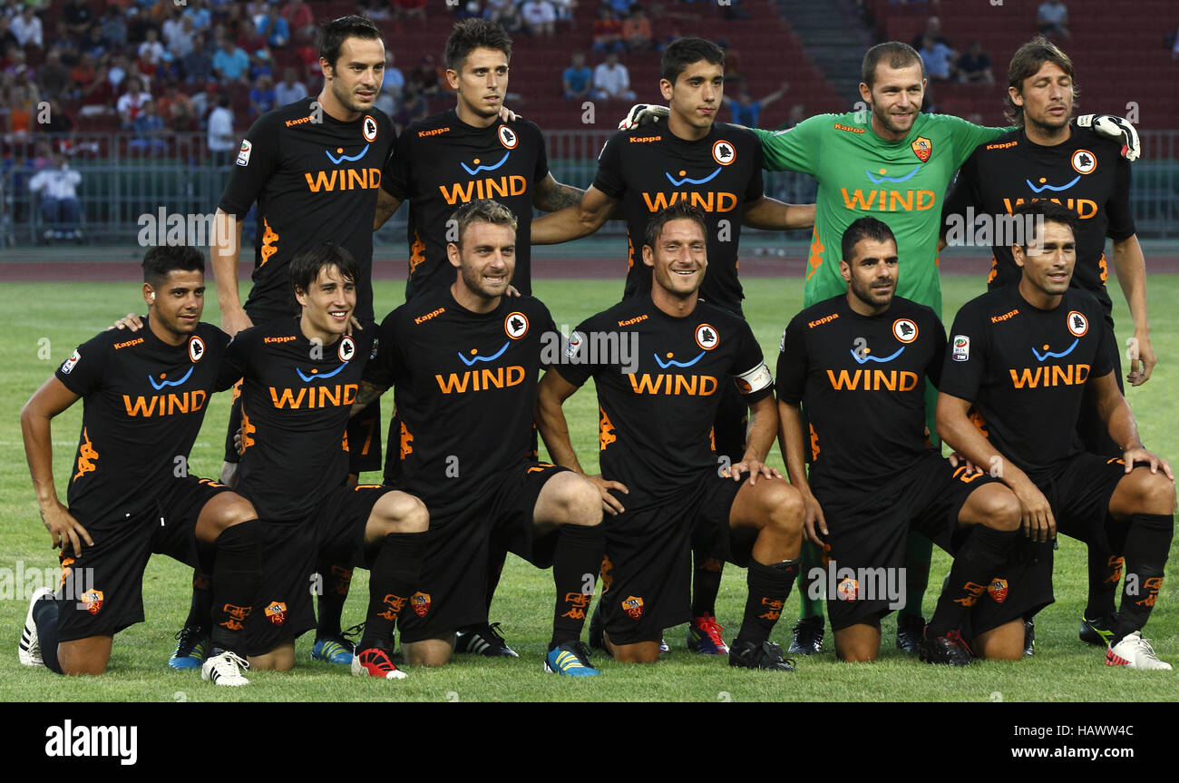 Vasas vs. AS Roma friendly football game Stock Photo
