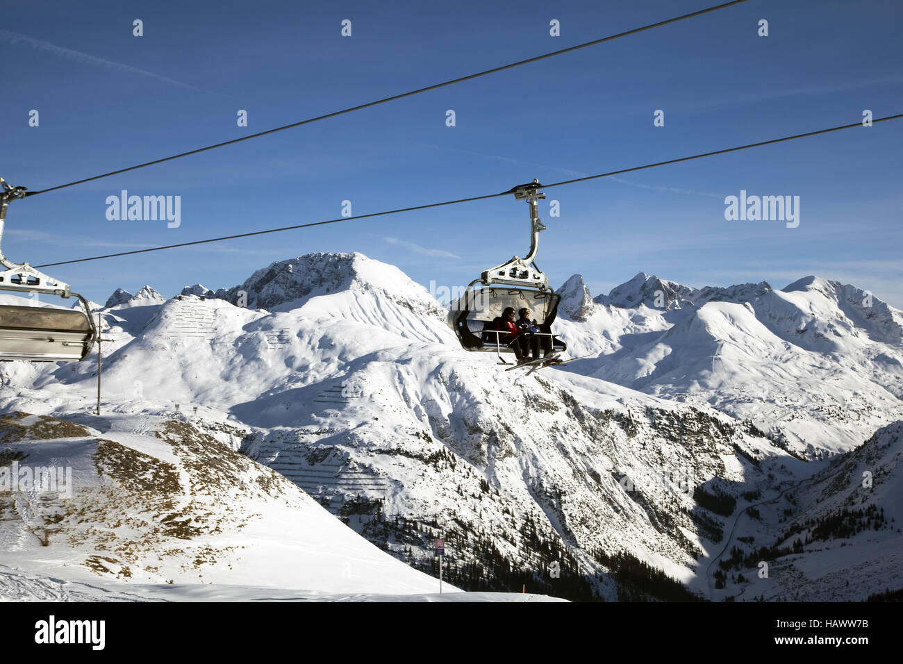 Man winter gondola lift hi-res stock photography and images - Alamy