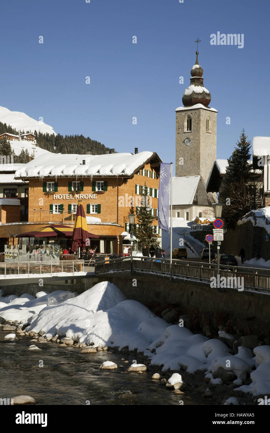 Lech at Arlberg Stock Photo