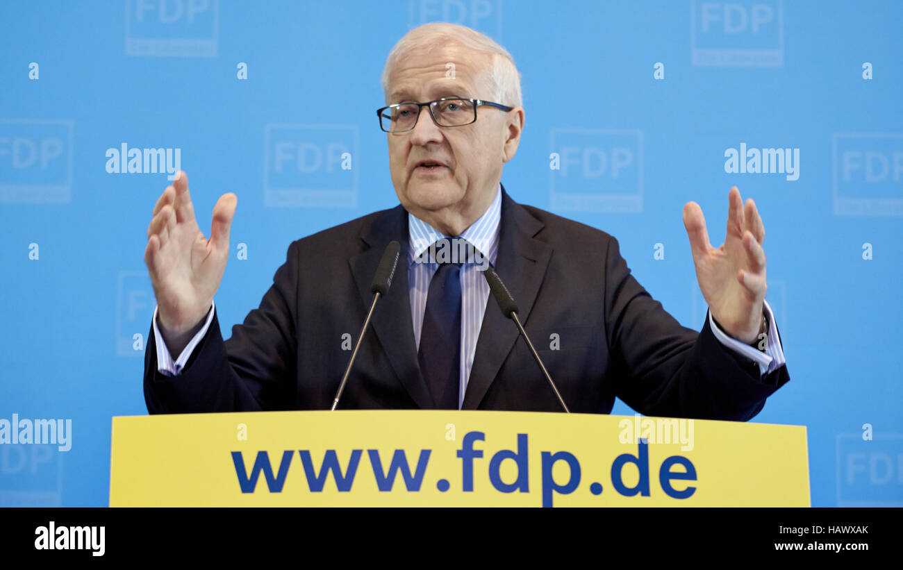 FDP press conference with Rainer Bruederle Stock Photo