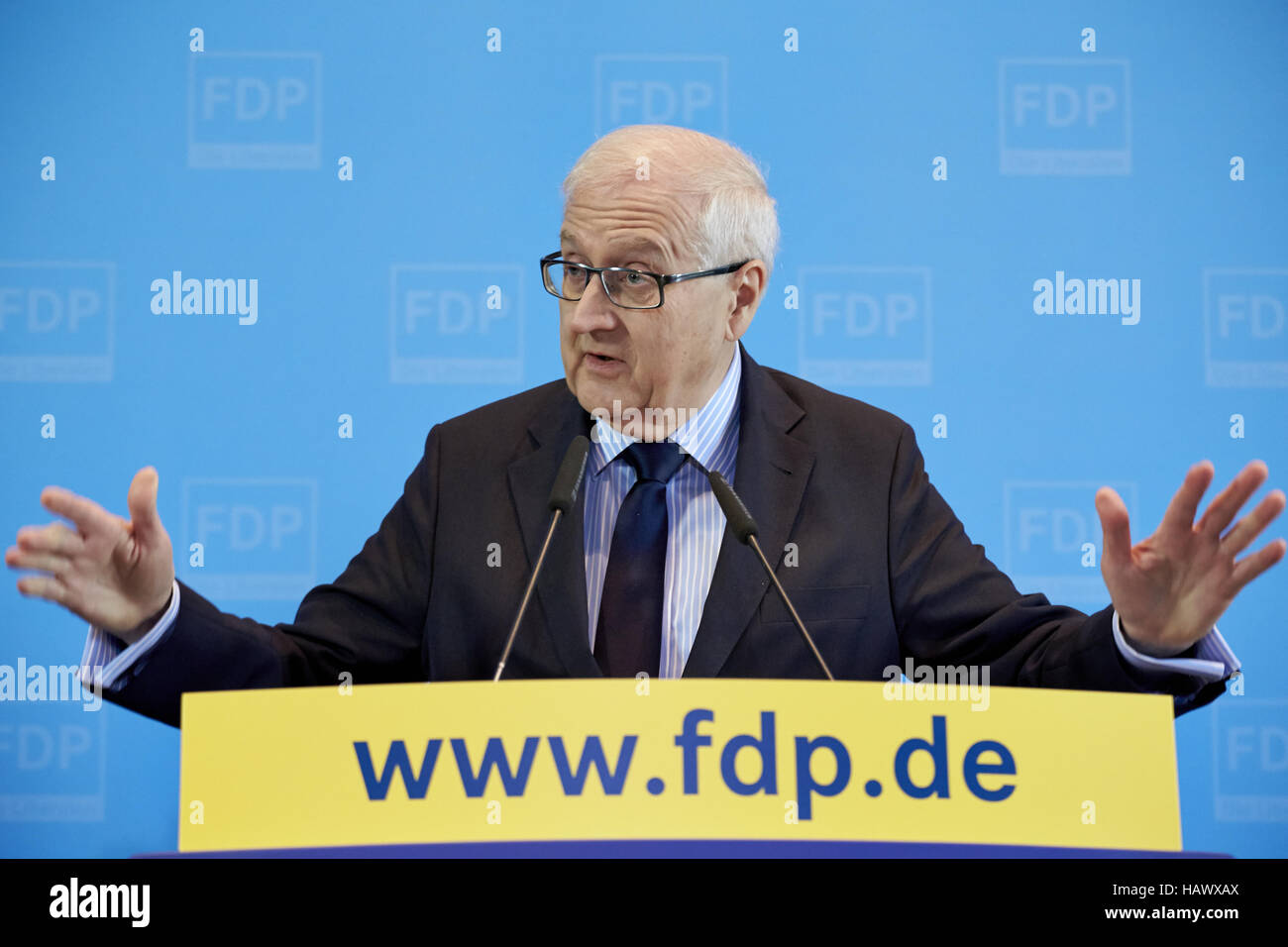 FDP press conference with Rainer Bruederle Stock Photo