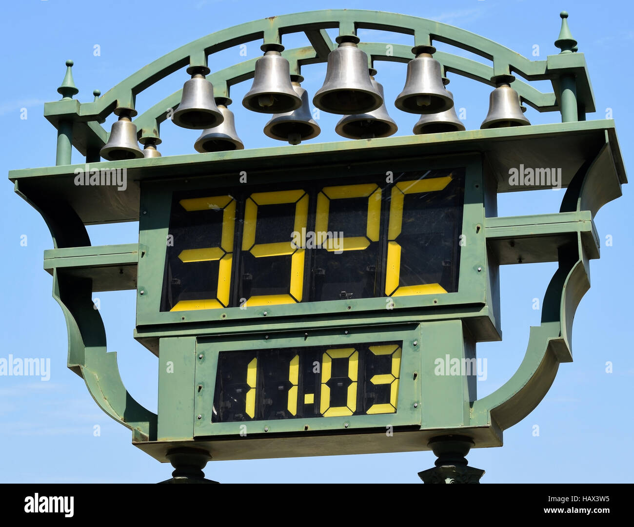 Outdoor digital thermometer display hi-res stock photography and images ...