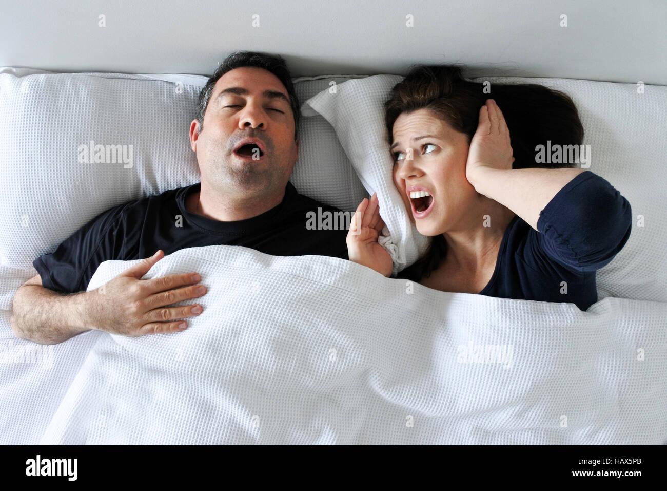 Woman Age 30 40 Suffers From Her Partner Age 35 45 Snoring In Bed Couple Lifestyle And People Health Care Concept Real People Copy Space Stock Photo Alamy Woman Age 30 40 Suffers From Her Partner Age 35 45 Snoring In Bed Couple Lifestyle And People Health Care Concept Real People Copy Space Stock Photo Alamy