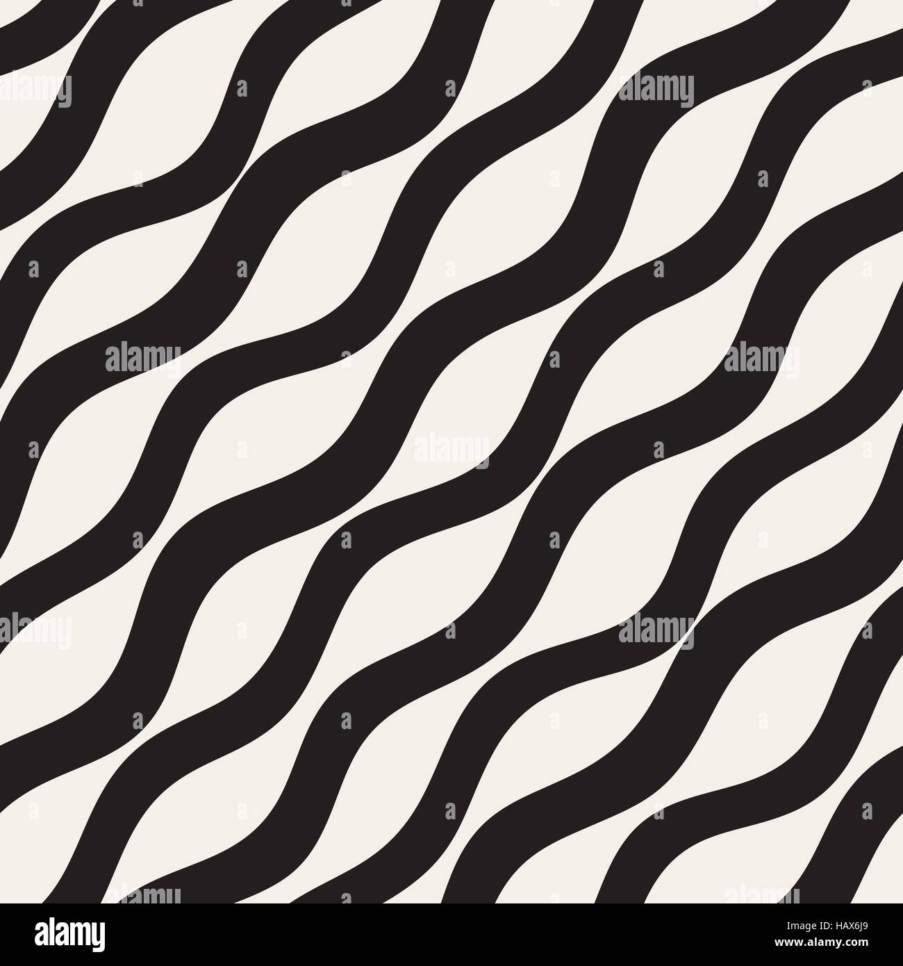 Vector Seamless Black and White Hand Drawn Diagonal Lines Pattern Stock ...