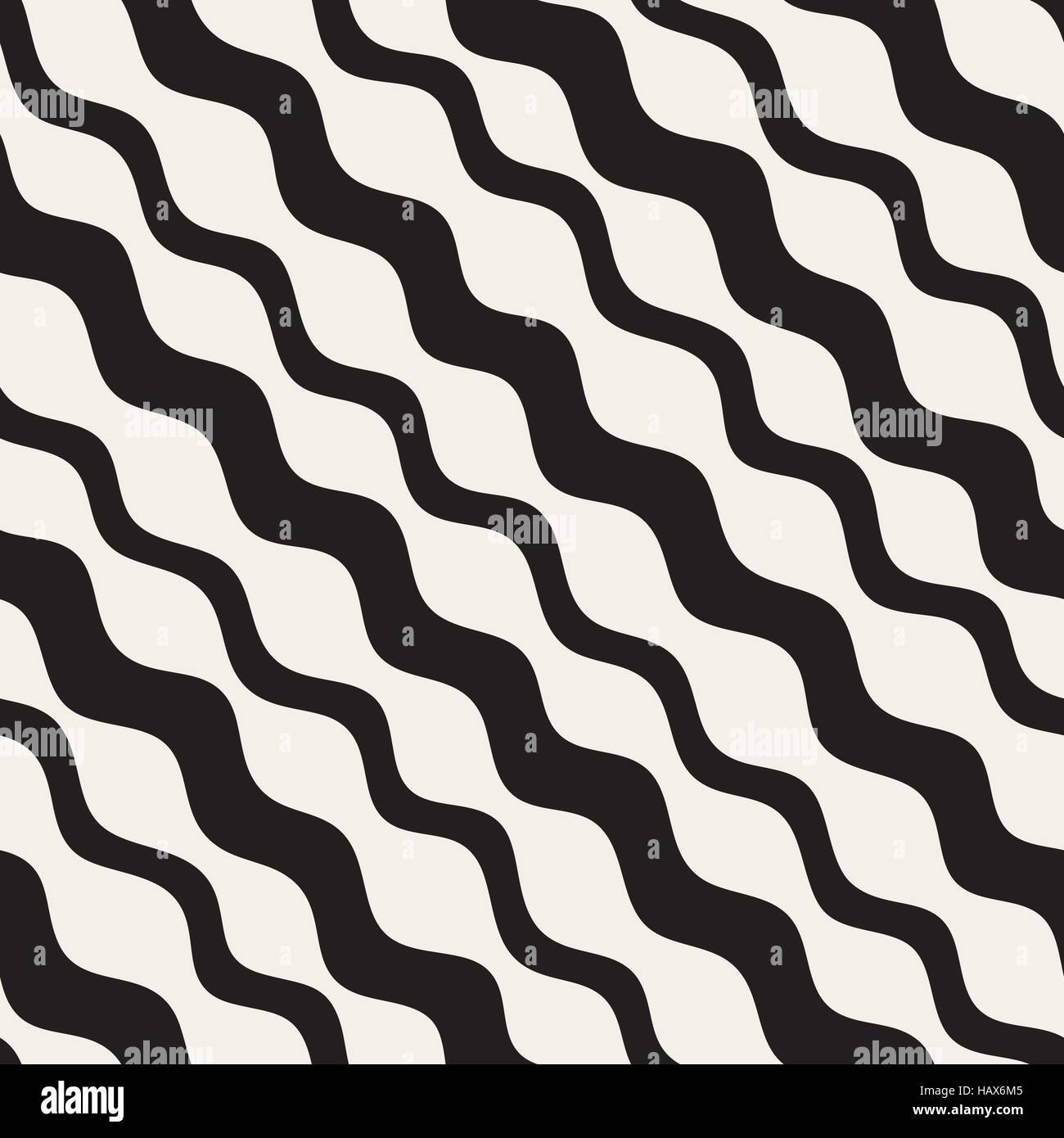 Vector Seamless Black and White Hand Drawn Diagonal Lines Pattern Stock ...
