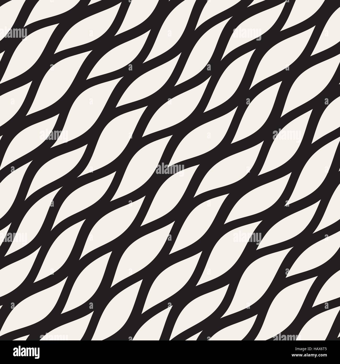 Vector Seamless Black and White Hand Drawn Diagonal Lines Pattern Stock ...
