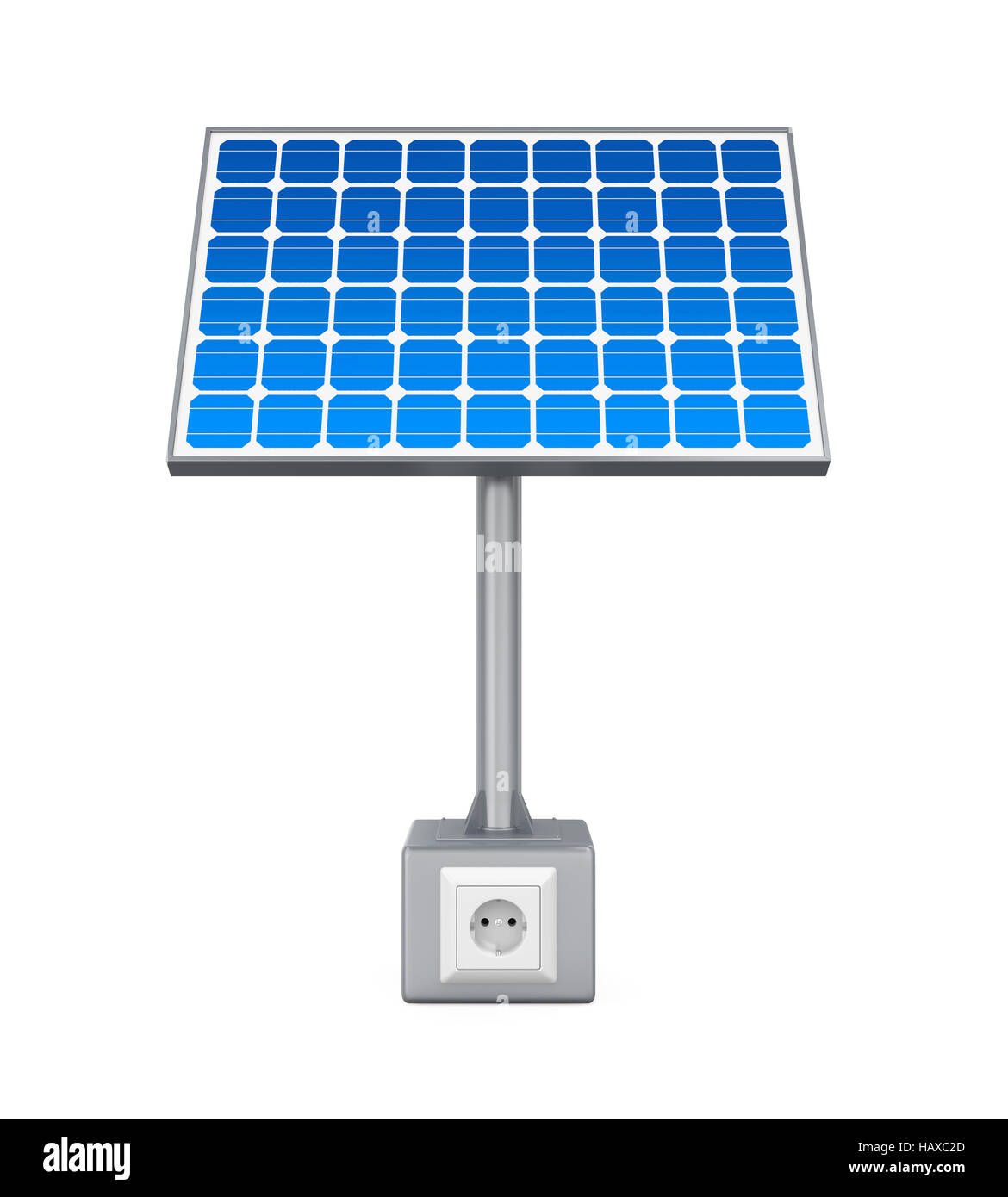 Solar Panel with Electric Socket Stock Photo Alamy