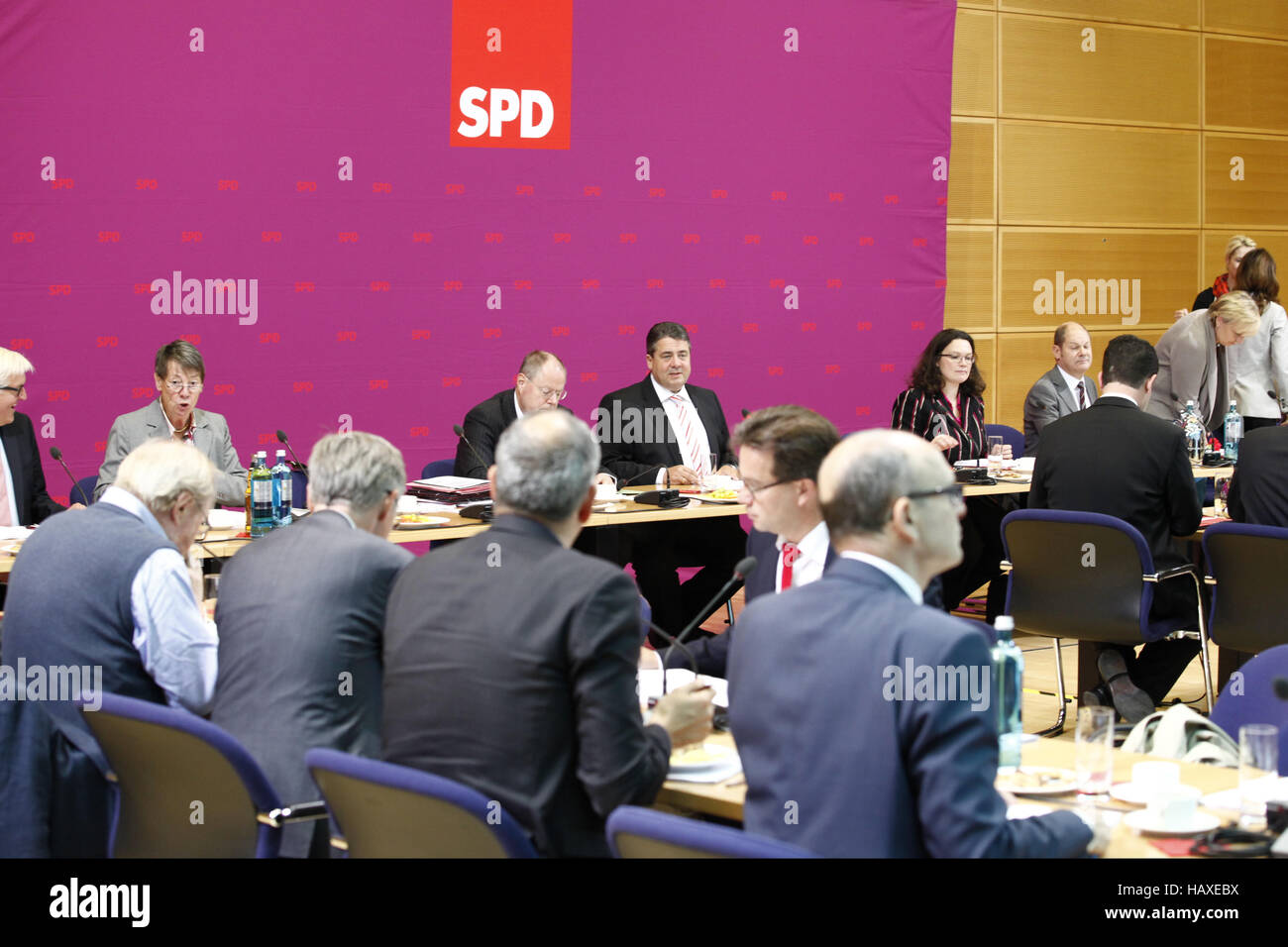 SPD party executive Meeting Stock Photo