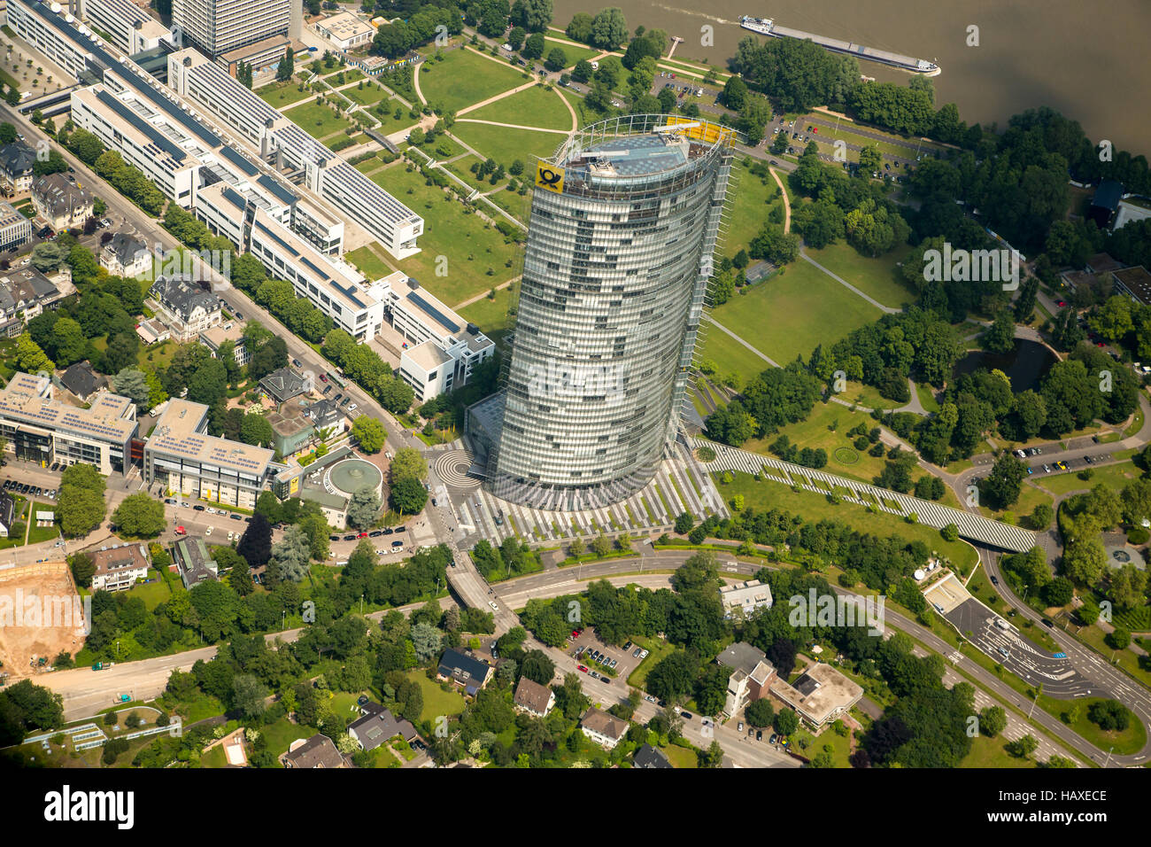 Tower of Post AG at Bonn Stock Photo