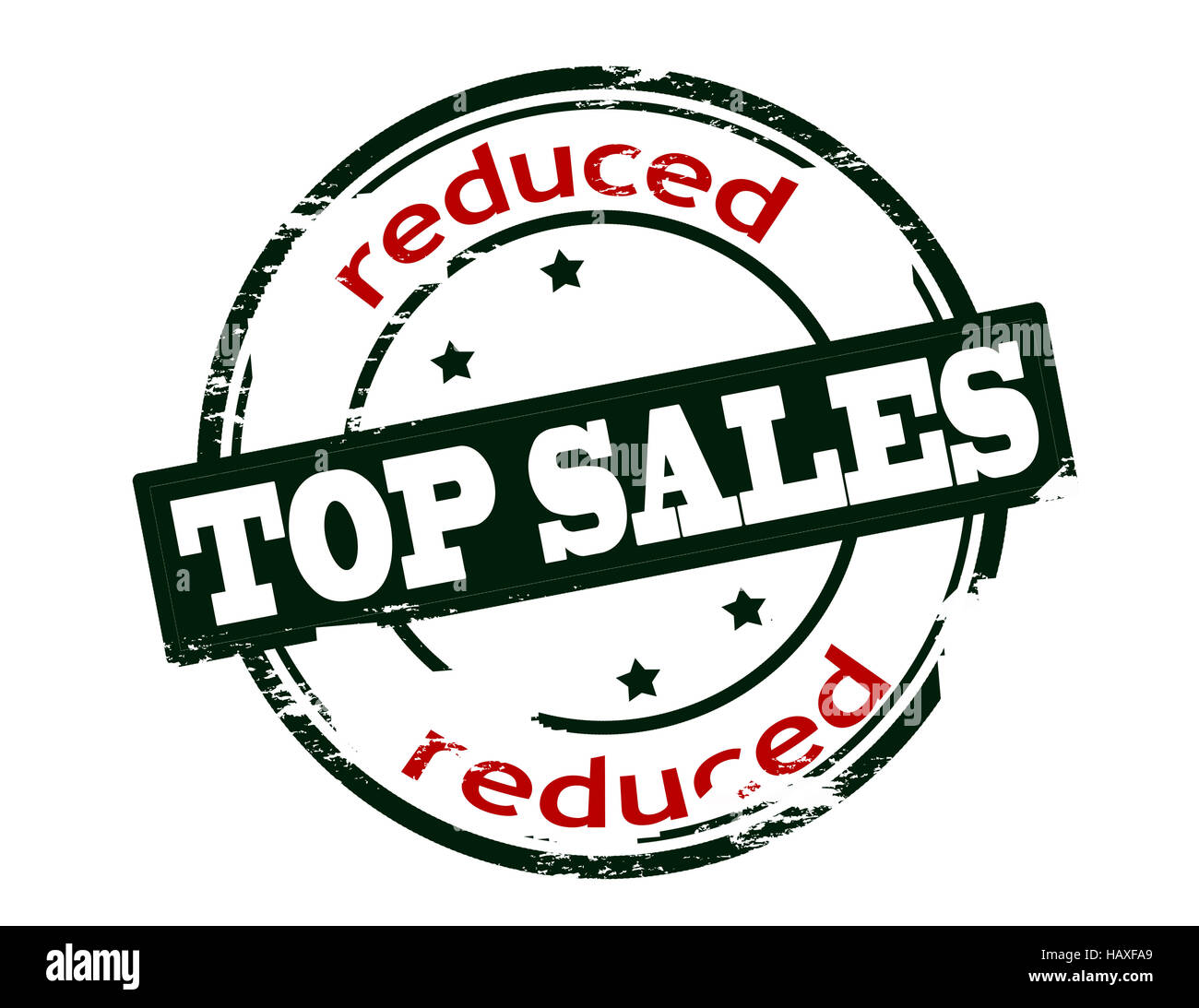 Rubber stamp with text top sales reduced inside, vector illustration ...