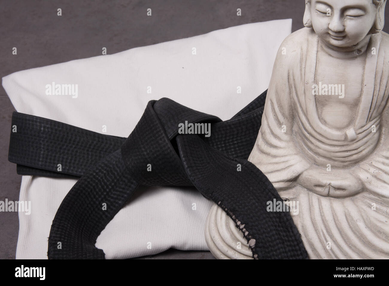Martial arts - black belt Stock Photo
