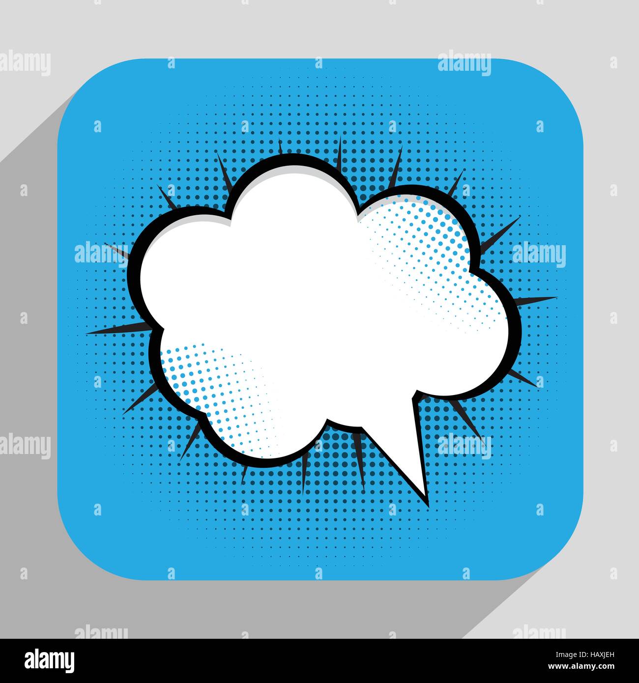 Speech Bubble Pop Art Background On Dot Background Vector Illust Stock ...