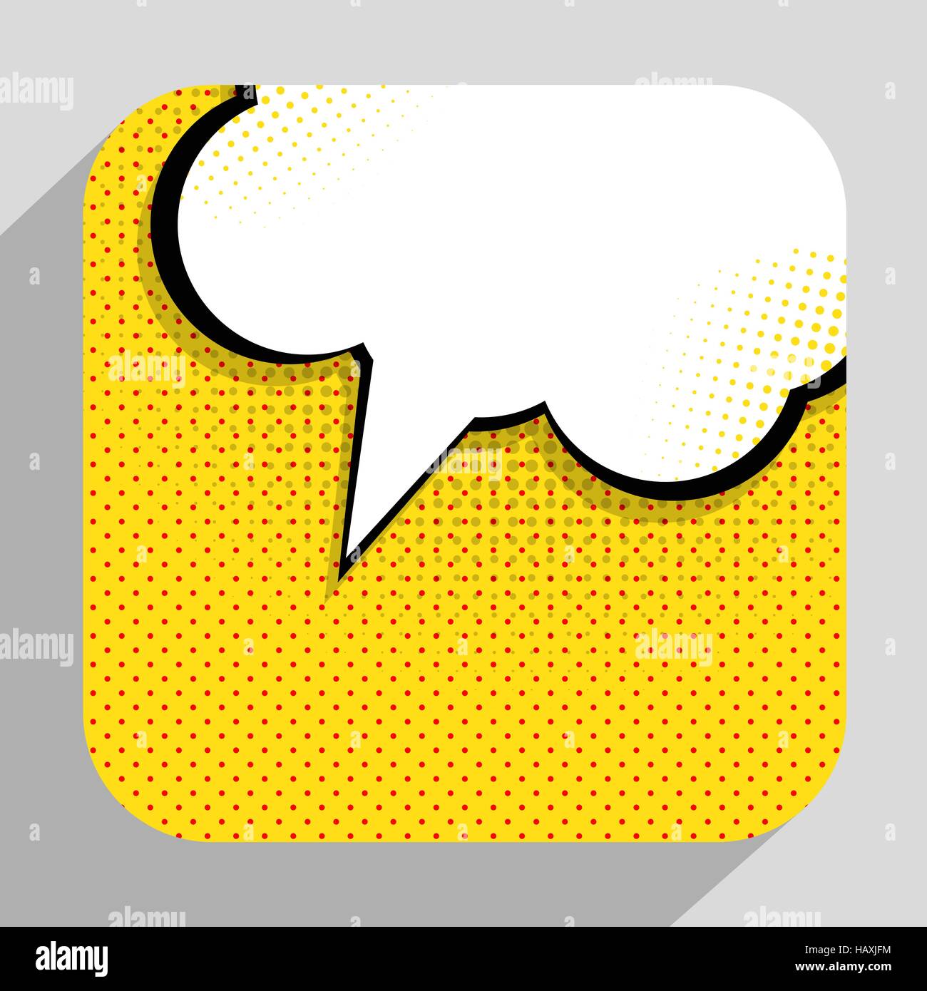 Speech Bubble Pop Art Background On Dot Background Vector Illust Stock ...