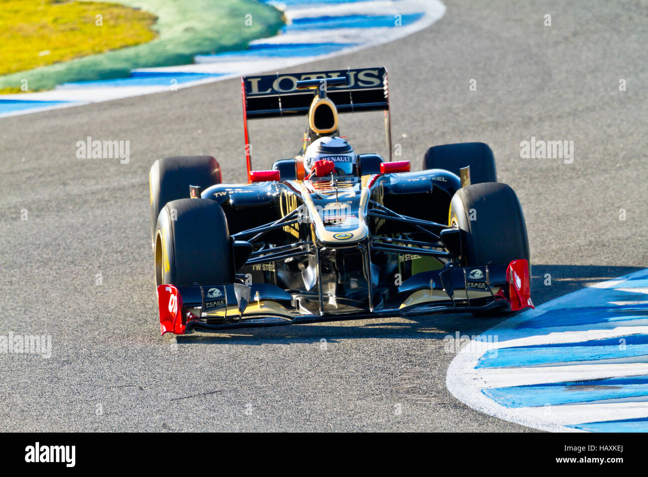 Team Lotus Renault F1, Kimi Raikkonen, 2012 Stock Photo