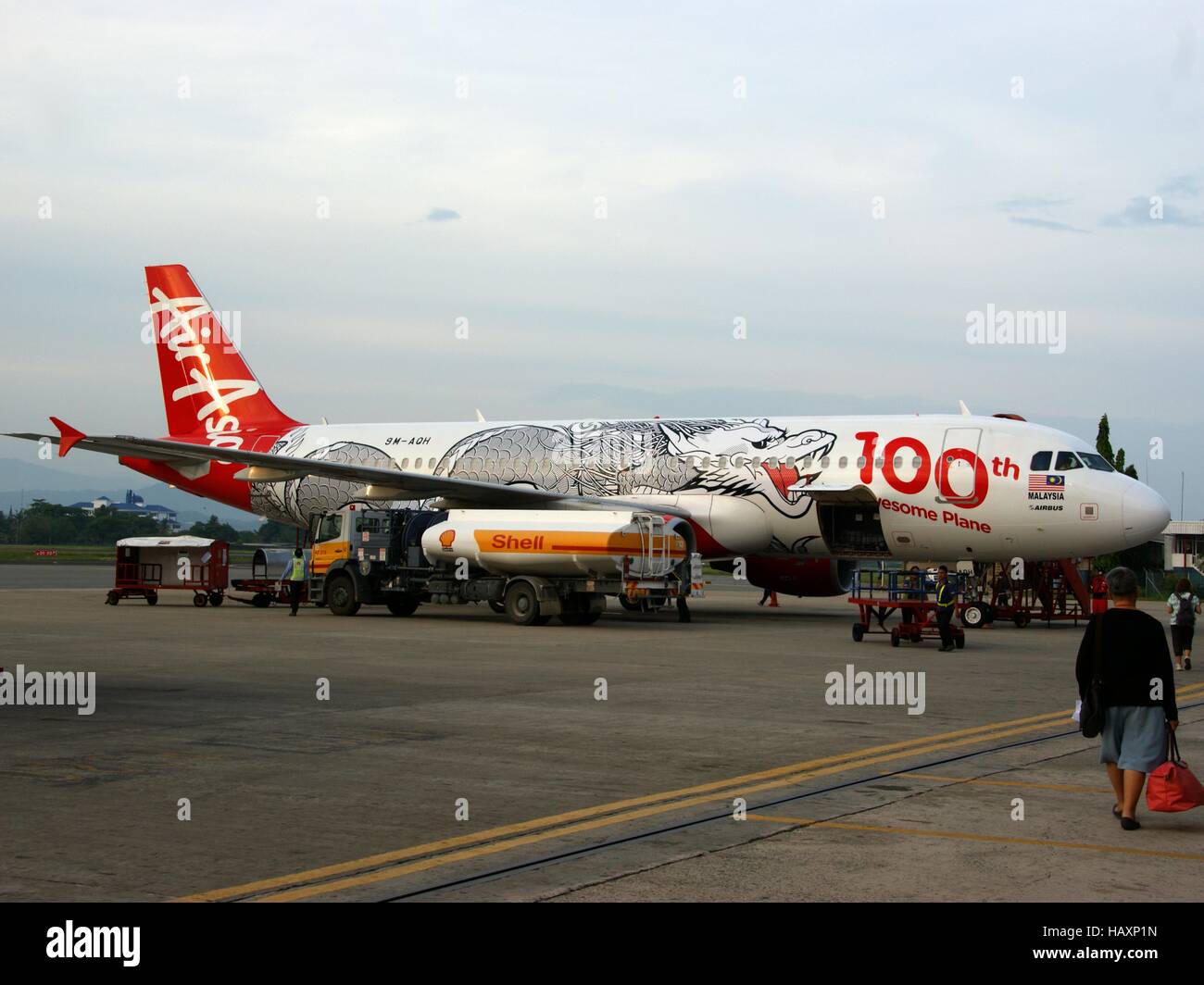 AirAsia Berhad. Kota Kinabalu, Sabah, Borneo, Malaysia Stock Photo