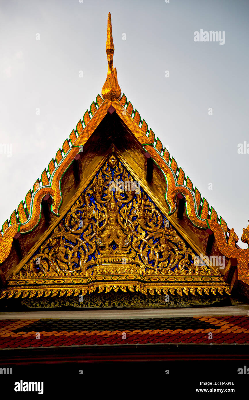 bangkok in temple thailand abstract cross colors roof wat asia sky and ...