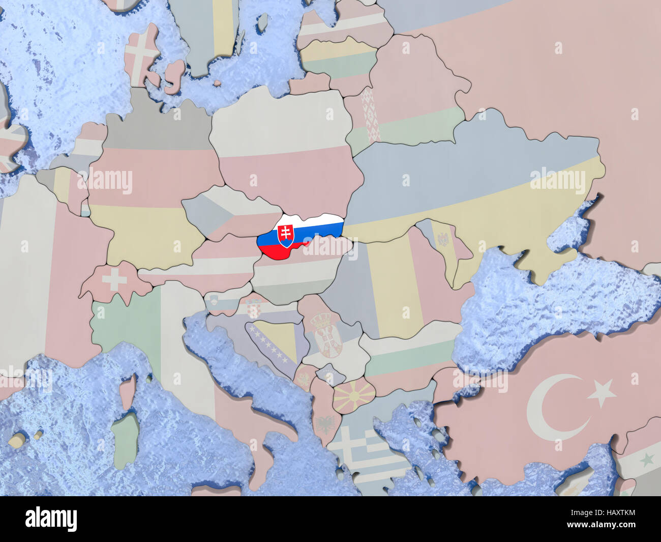 Map Of Slovakia With National Flag On Political Globe With Realistic Map Of Slovakia With National Flag On Political Globe With Realistic HAXTKM