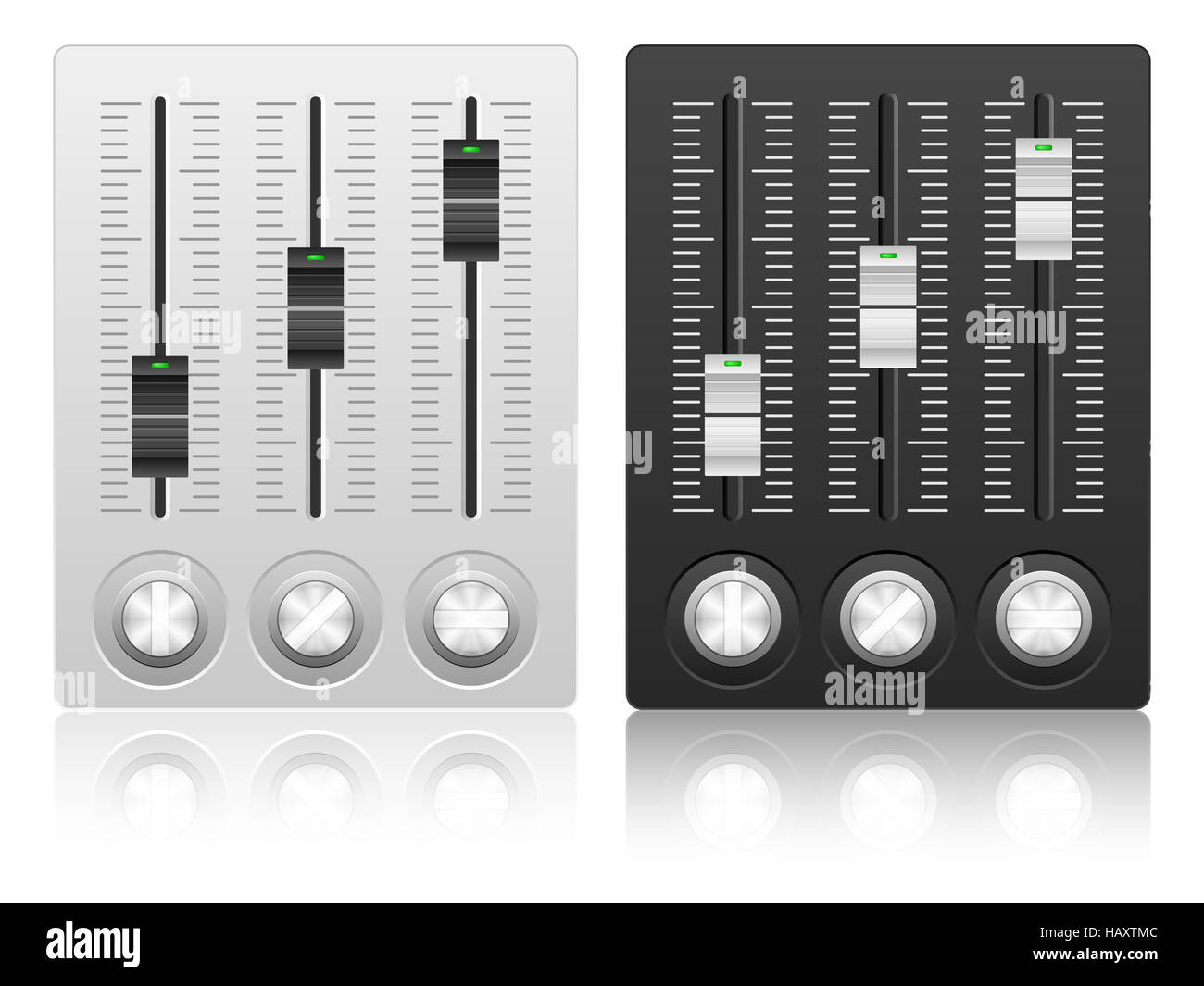 Mixing console icon on a white background Stock Photo - Alamy