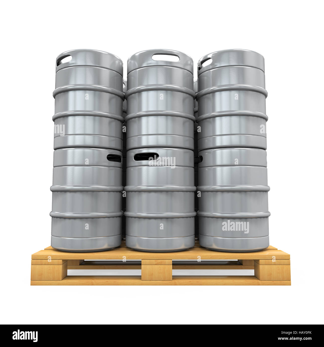 Metal Beer Kegs Stock Photo Alamy