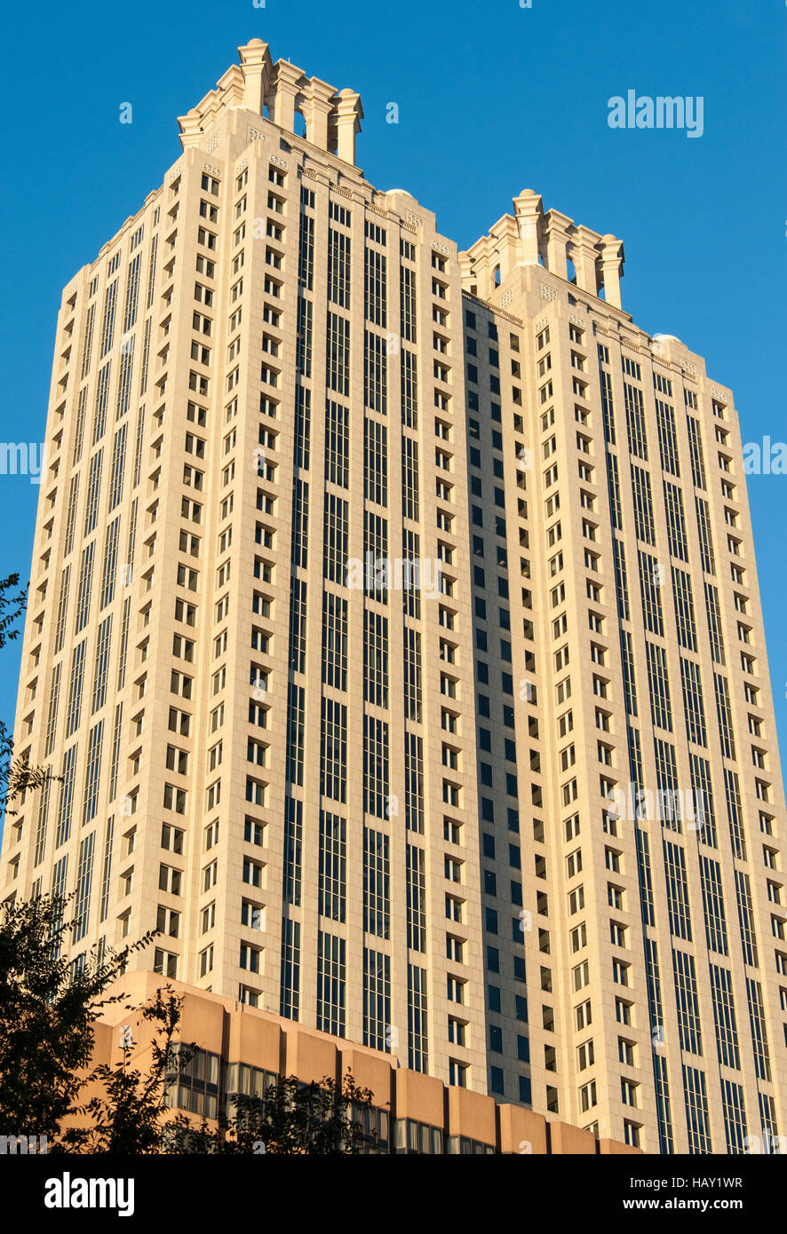 One Ninety One Peachtree Tower stands as an iconic landmark in downtown Atlanta, Georgia, USA. Stock Photo