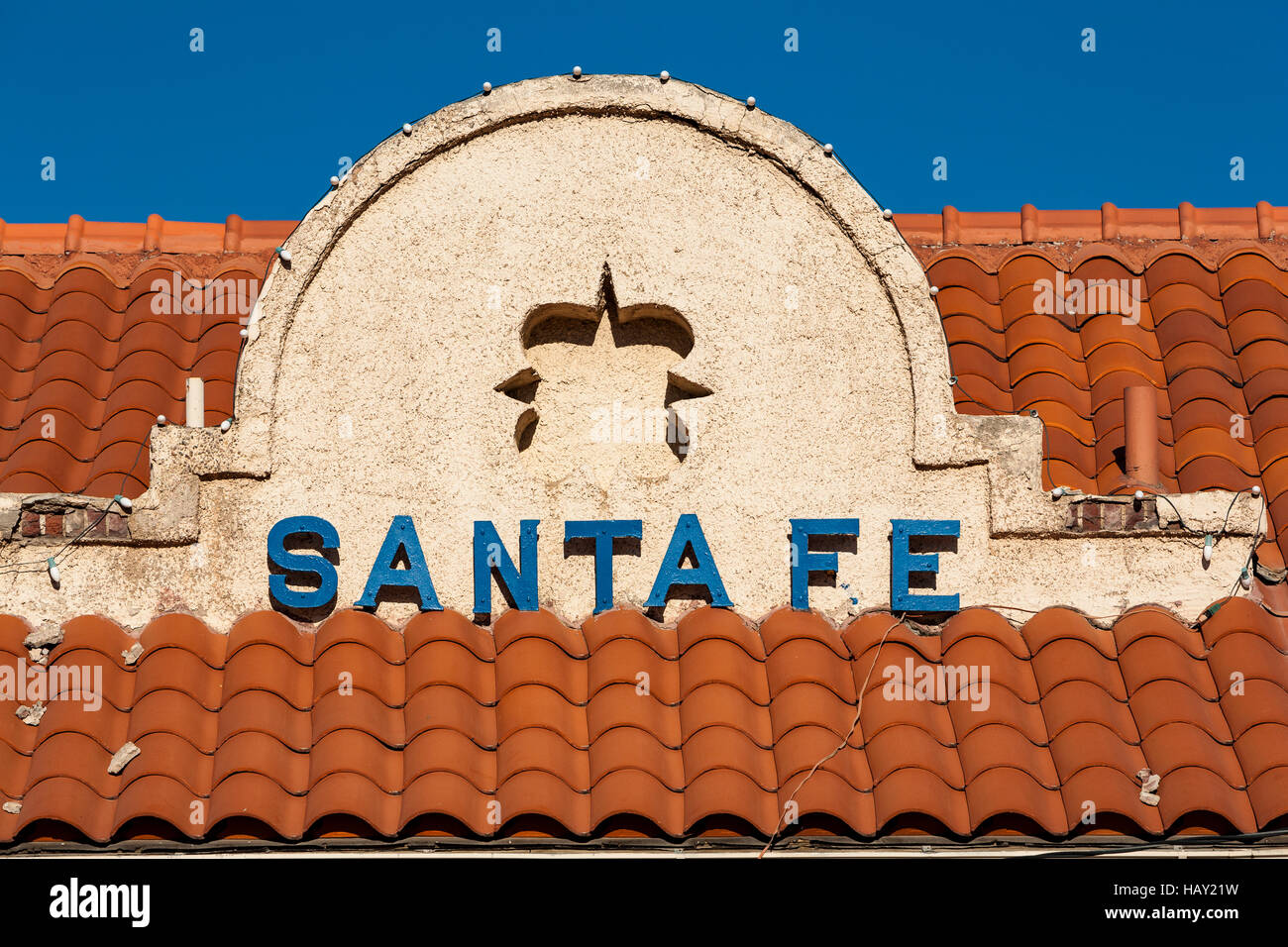 The Santa Fe train station Santa Fe New Mexico. USA Stock Photo Alamy