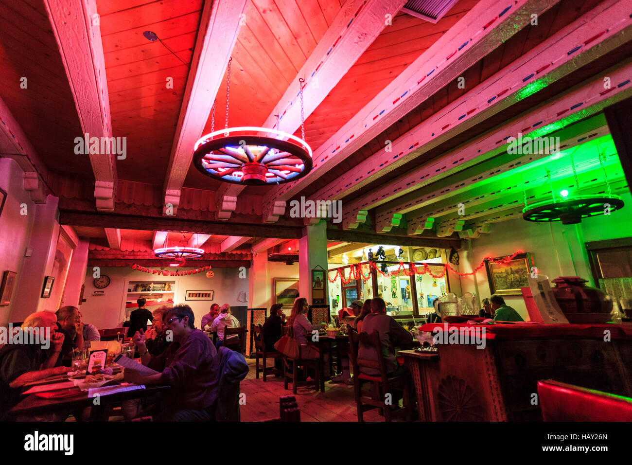 Interior of Maria's New Mexican Kitchen famous for it's food and over