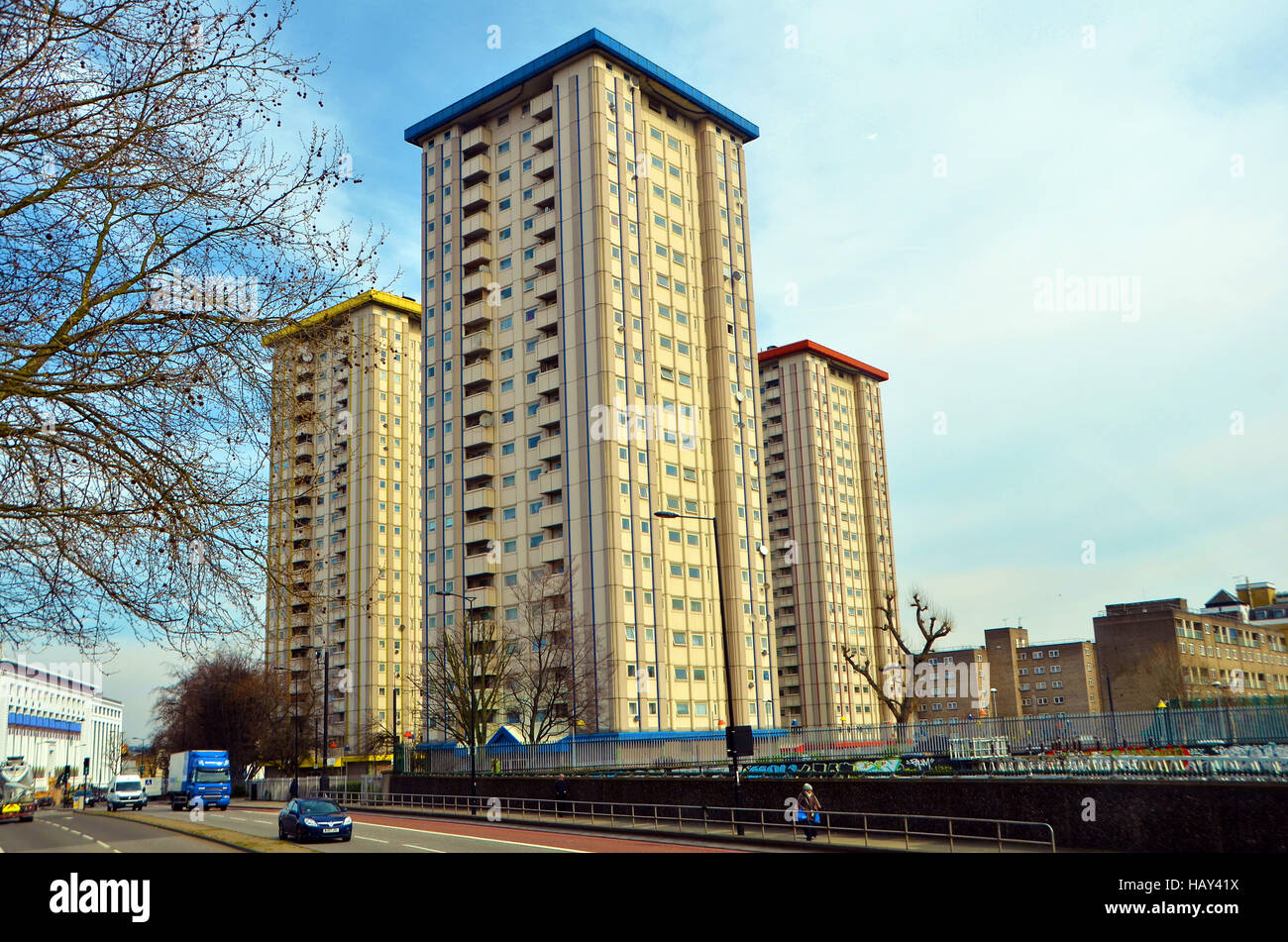 London, UK, 01/04/2016 AMPTHILL SQUARE Estate Camden.20storey tower