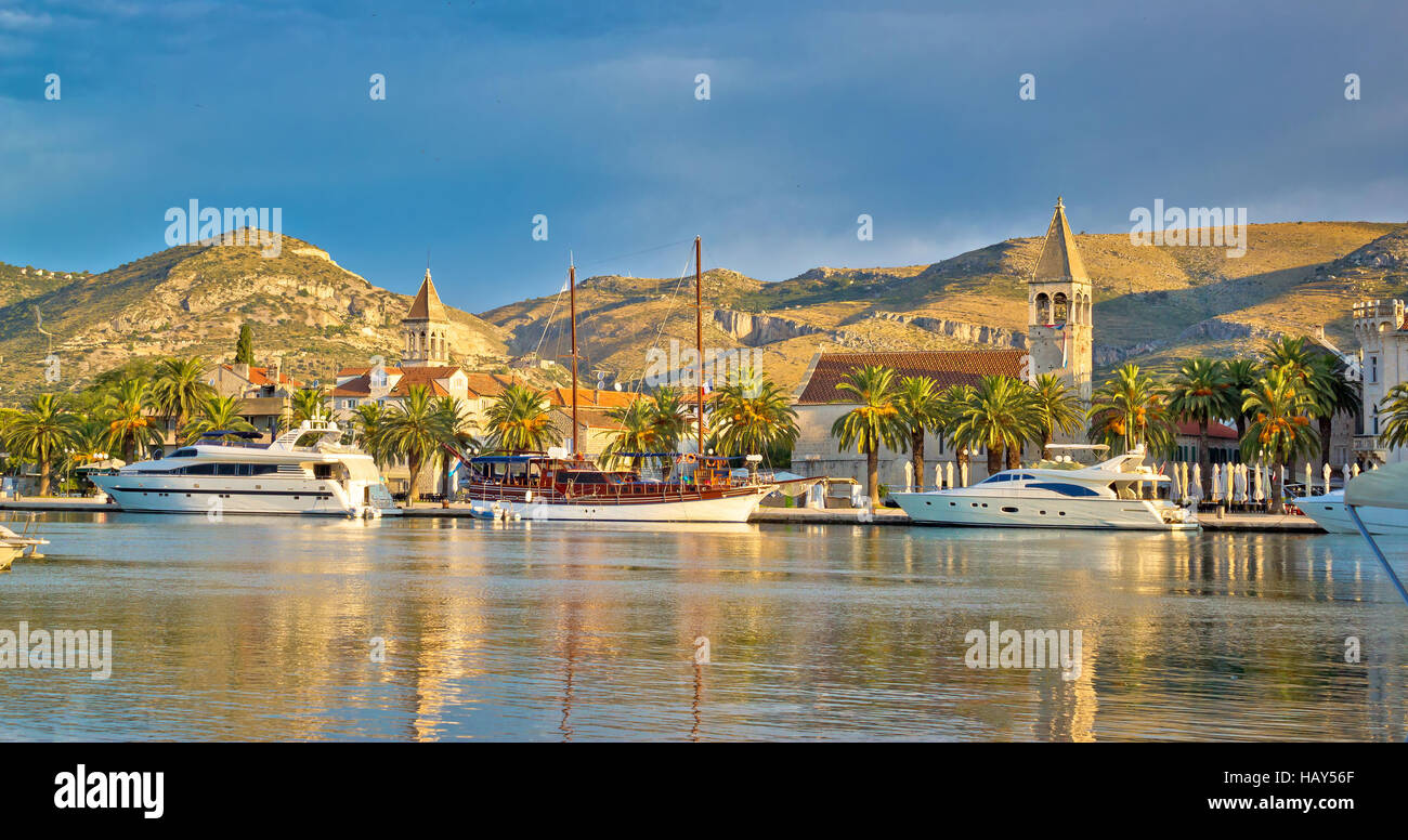 UNESCO city of Trogir historic skyline, Dalmatia, Croatia Stock Photo