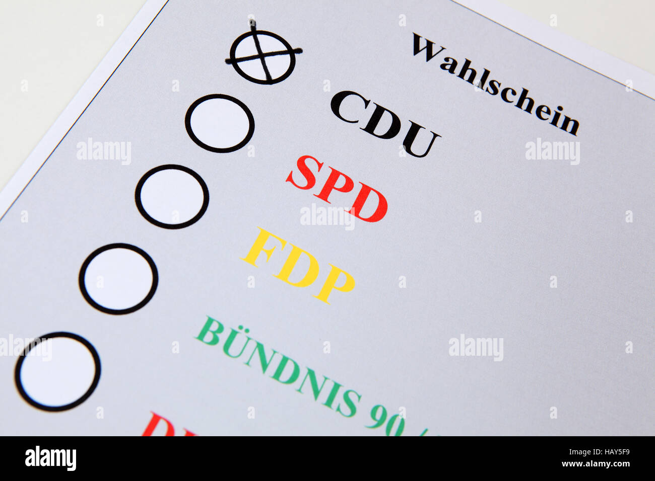 Vote CDU Stock Photo