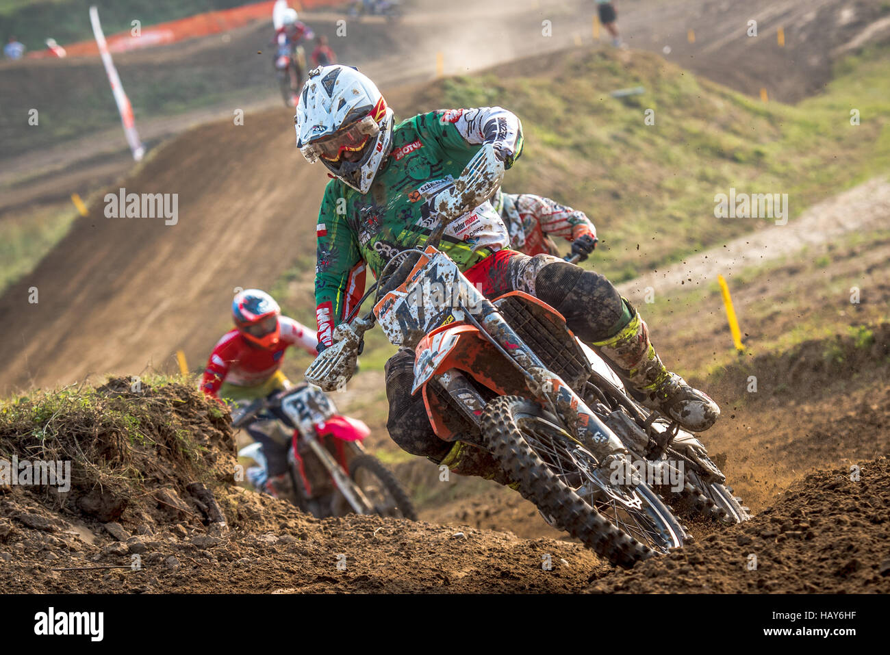 motocross rider in the race Stock Photo - Alamy