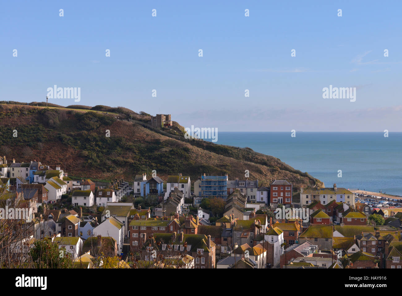 East Hill view from West Hill, Hastings Stock Photo Alamy
