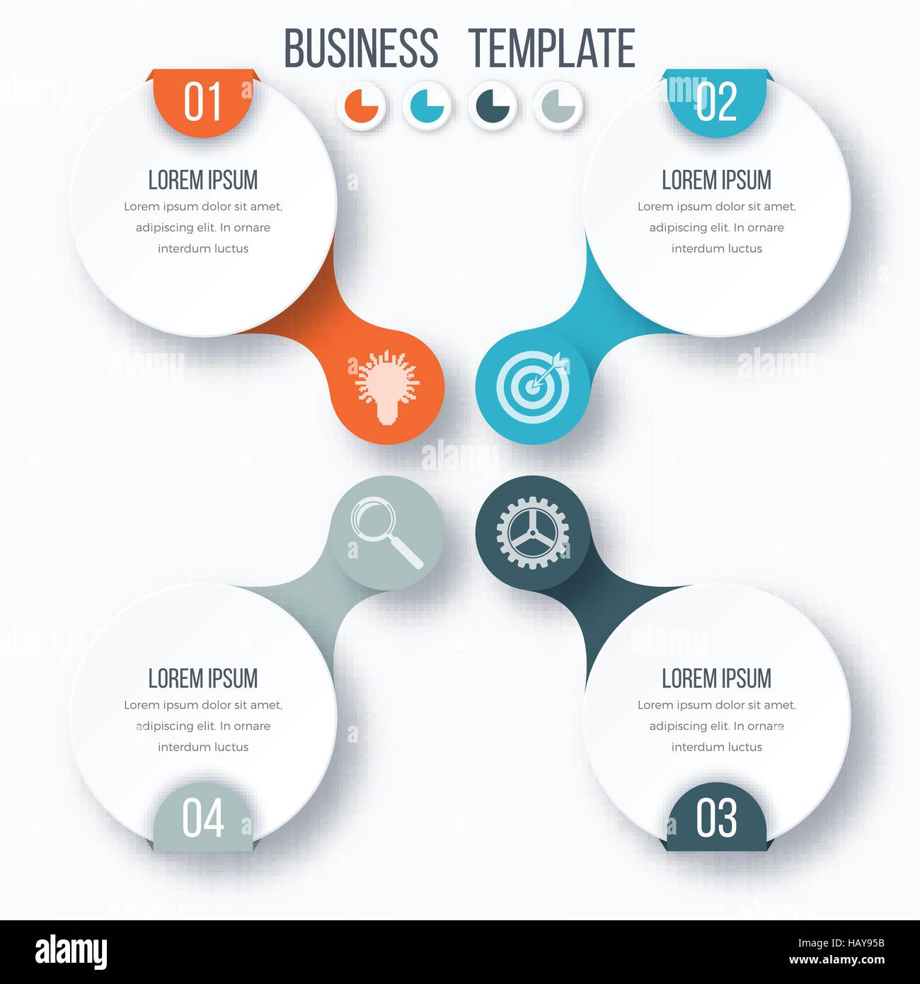Infographics template four options with circle Stock Vector Image & Art ...