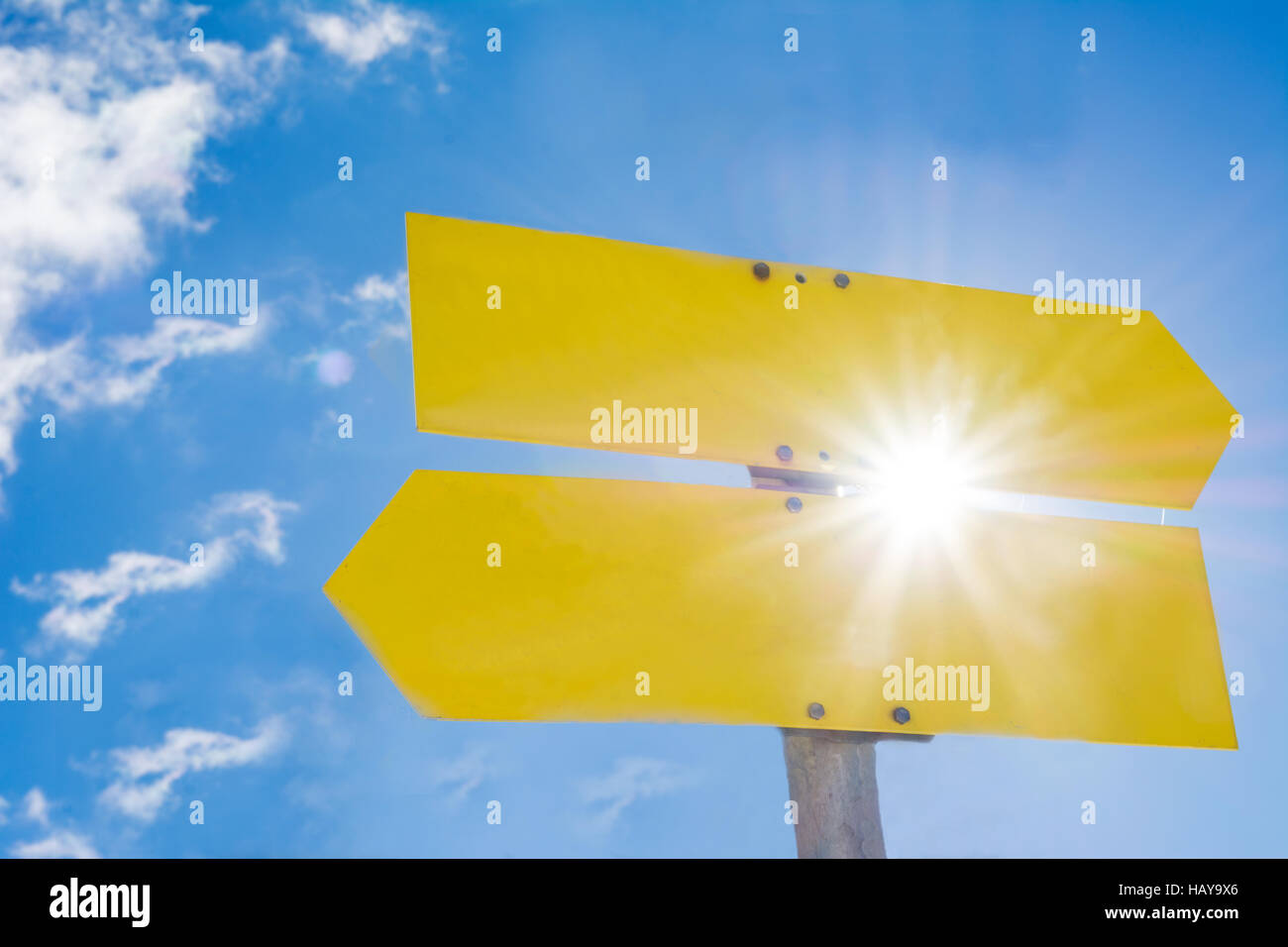 signs in the sun Stock Photo
