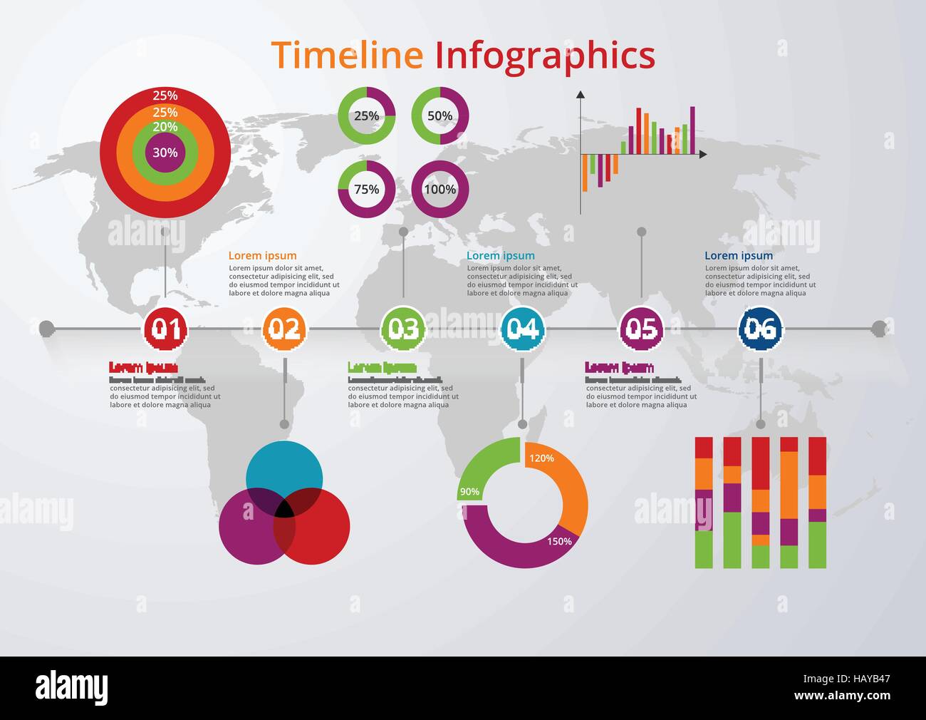 Vector illustration Timeline. flat design Stock Vector Image & Art - Alamy