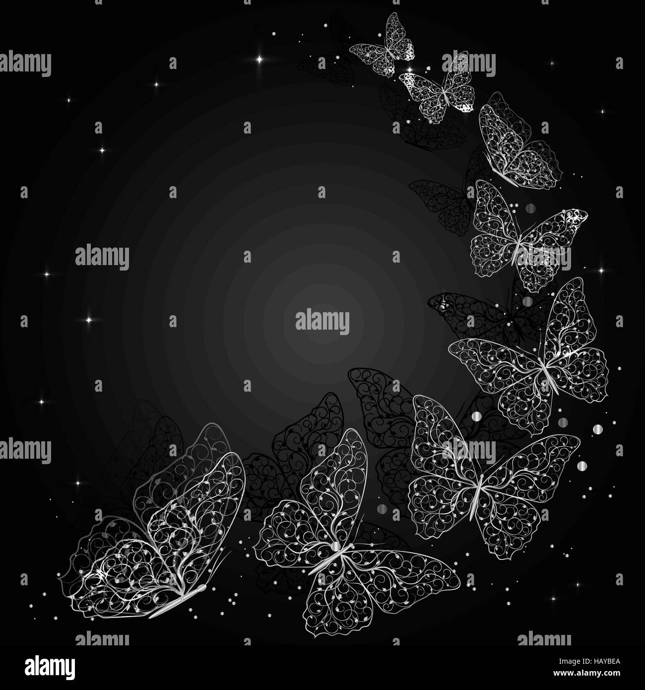 Jewelry butterflies Black and White Stock Photos & Images Alamy