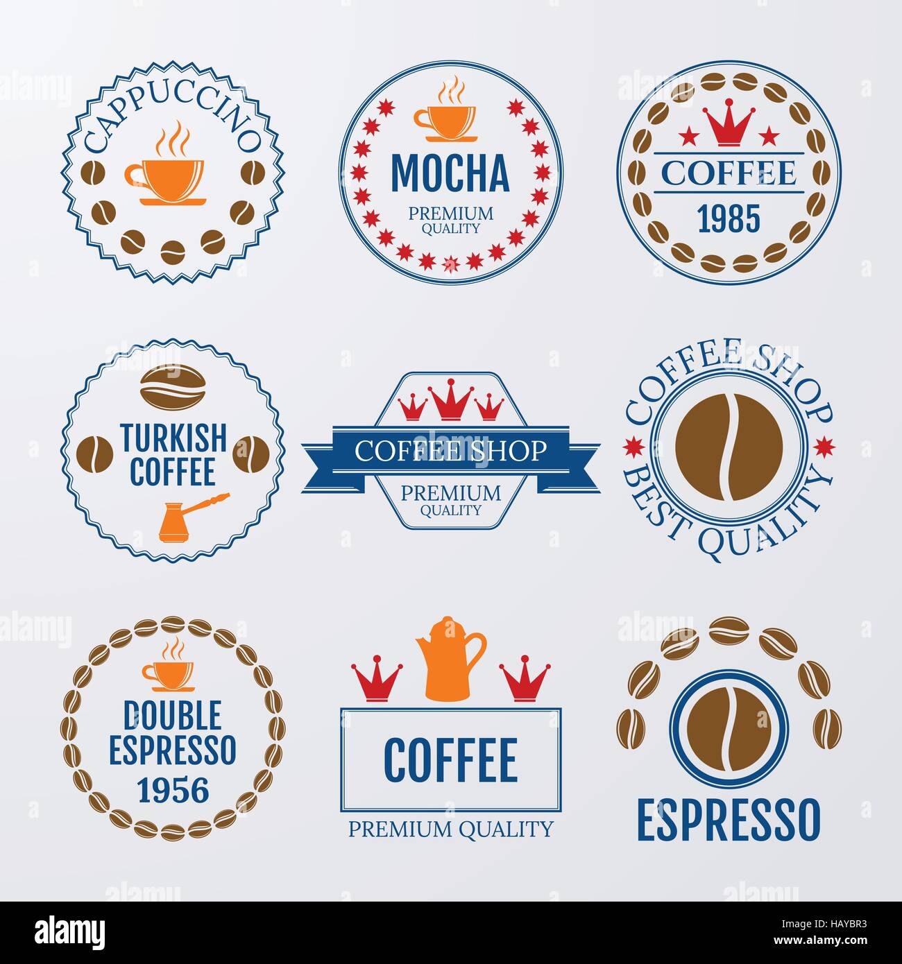 Vector illustration set of logos Stock Vector Image & Art - Alamy