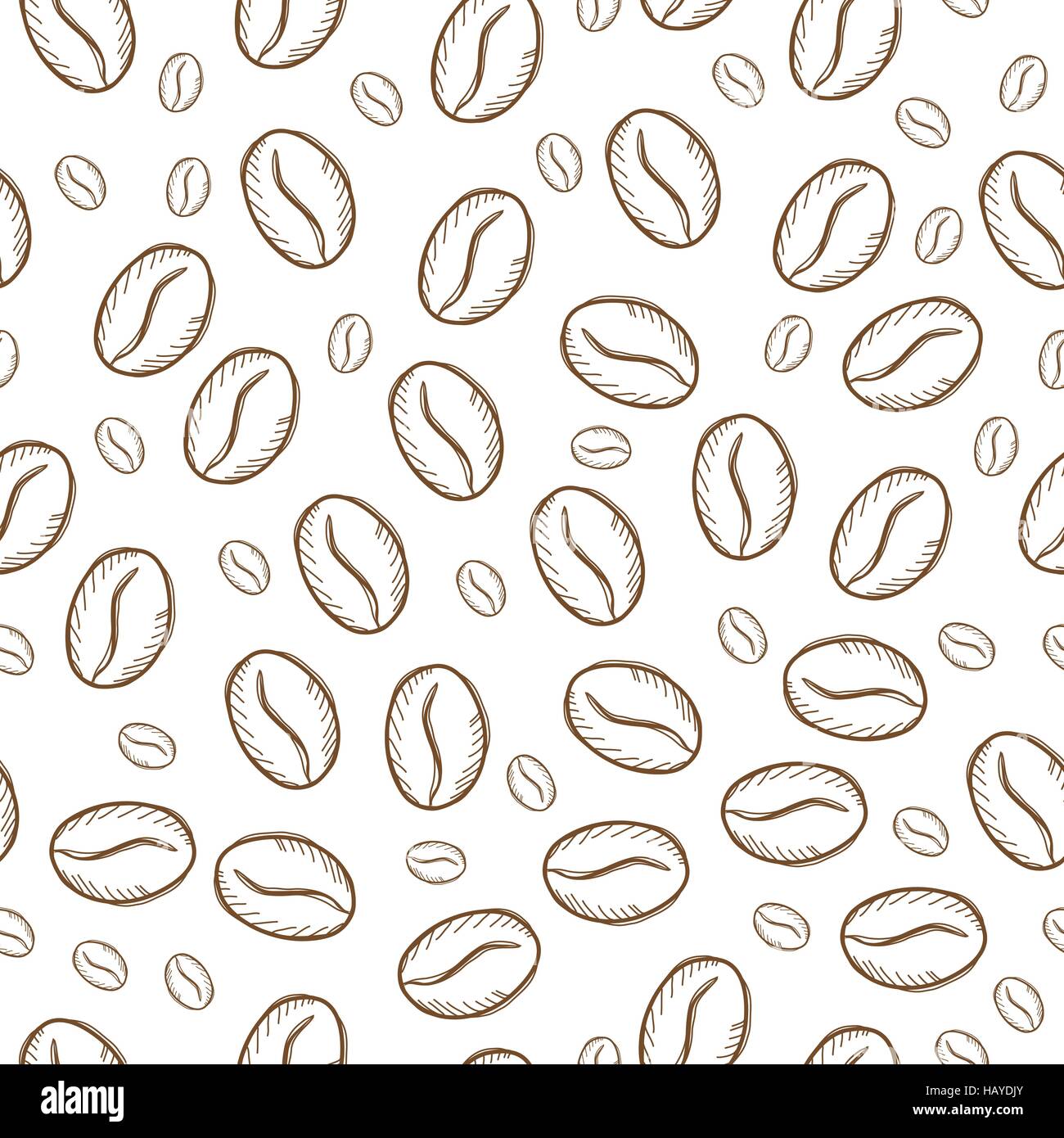 Coffee sketch hand drawing pattern vector illustration Stock Vector ...