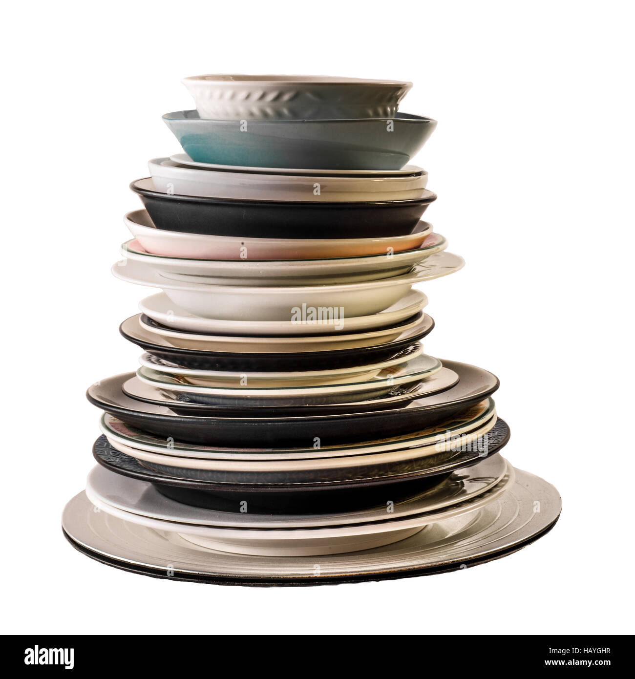 Stack of Plates Stock Photo Alamy