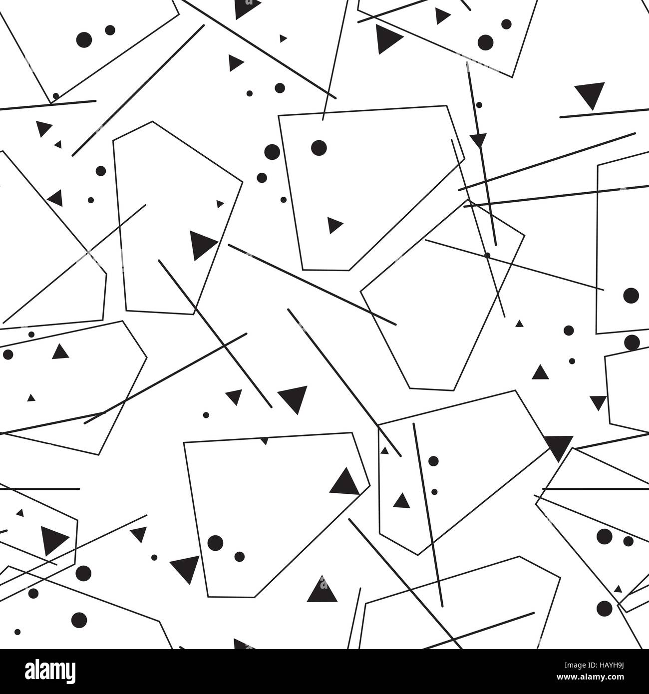 Black white geometric abstract seamless pattern Stock Vector Image ...