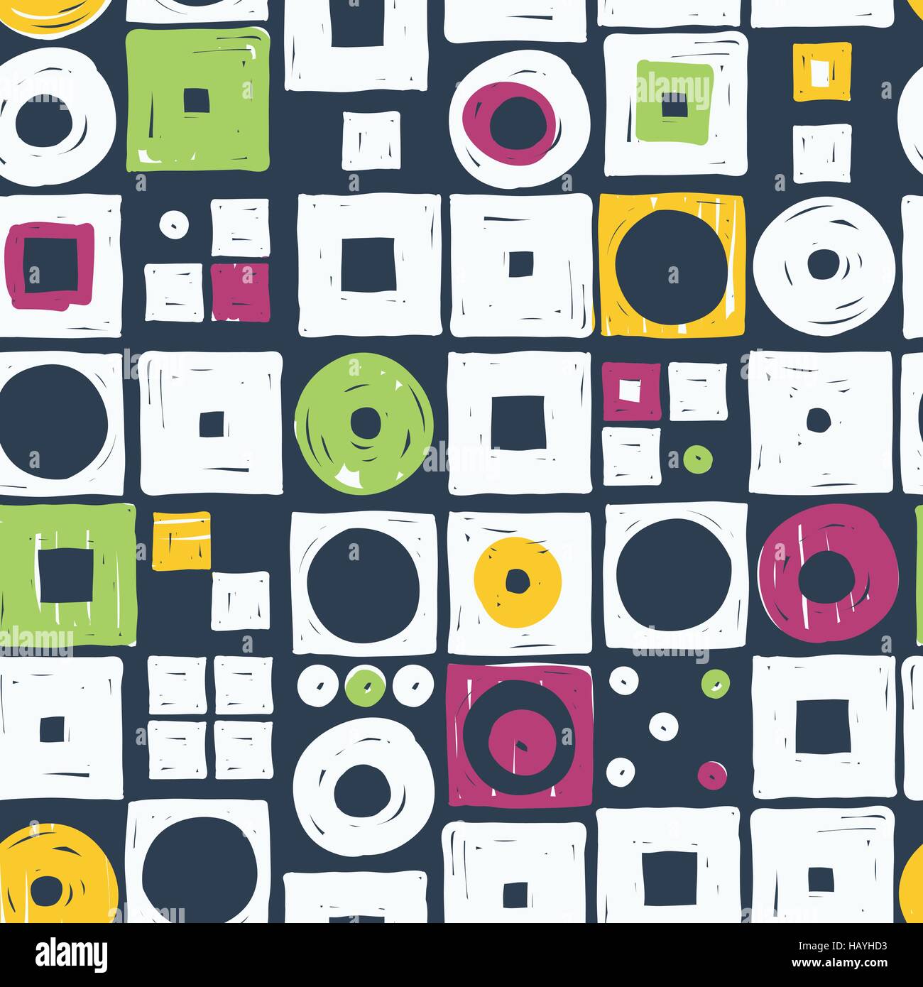 hand drawn geometric sloppy seamless pattern Stock Vector Image & Art ...