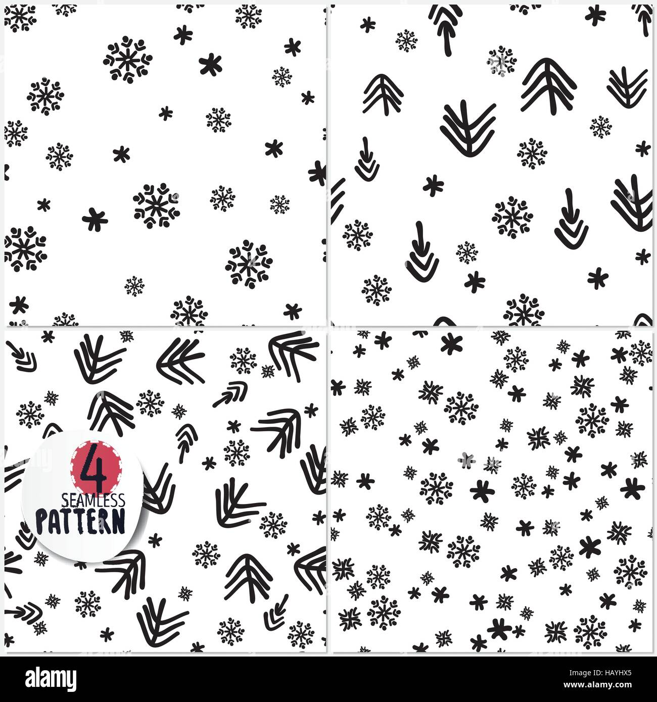 Set of simple Christmas patterns Stock Vector Image & Art Alamy