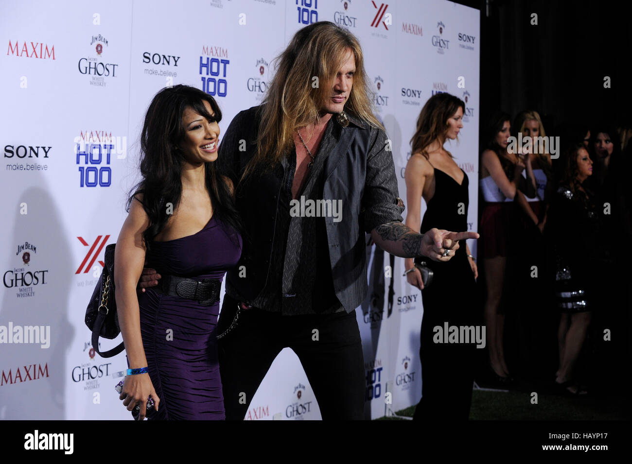 Sebastian Bach And Minnie Gupta Attends The Maxim 2013 Hot 100 Annual