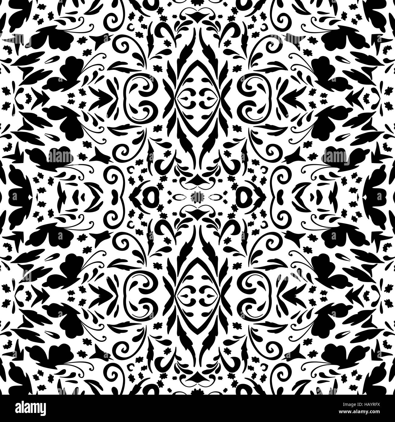 Seamless floral pattern with butterflies Stock Photo - Alamy