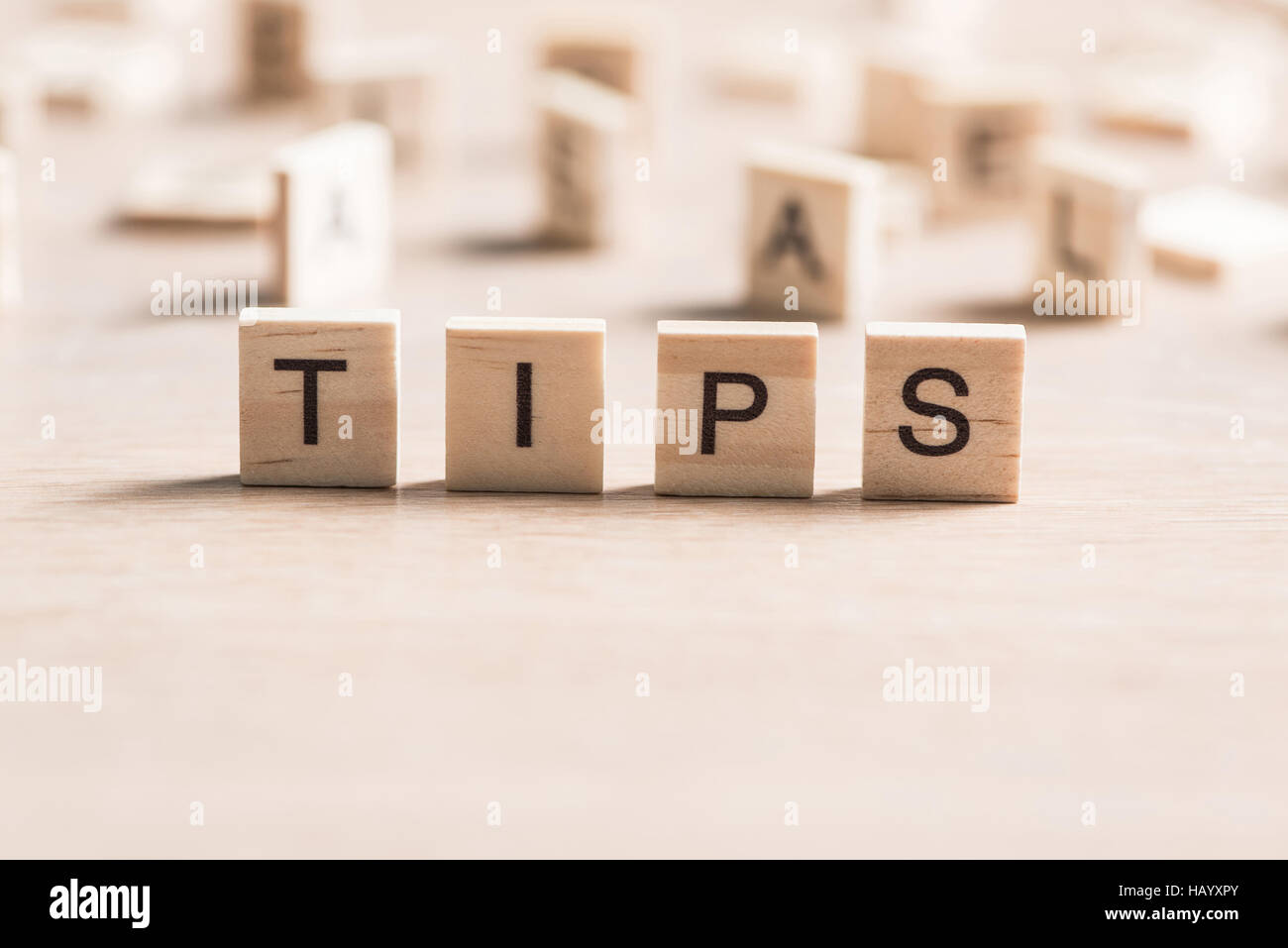 Tips word concept Stock Photo - Alamy