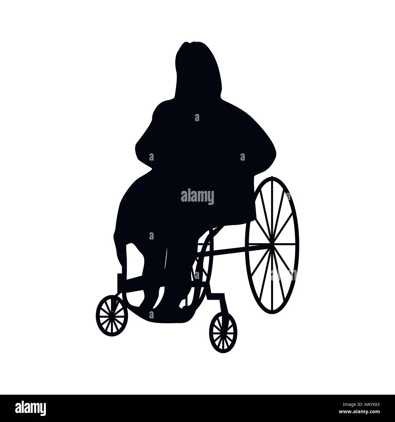 Man or woman in wheelchair silhouette Stock Vector Image & Art - Alamy