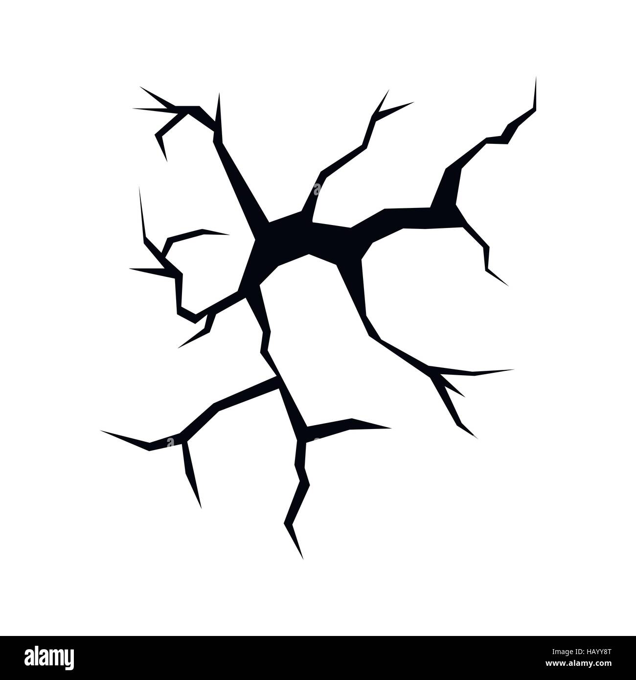 Cracks black silhouette Stock Vector Image & Art - Alamy