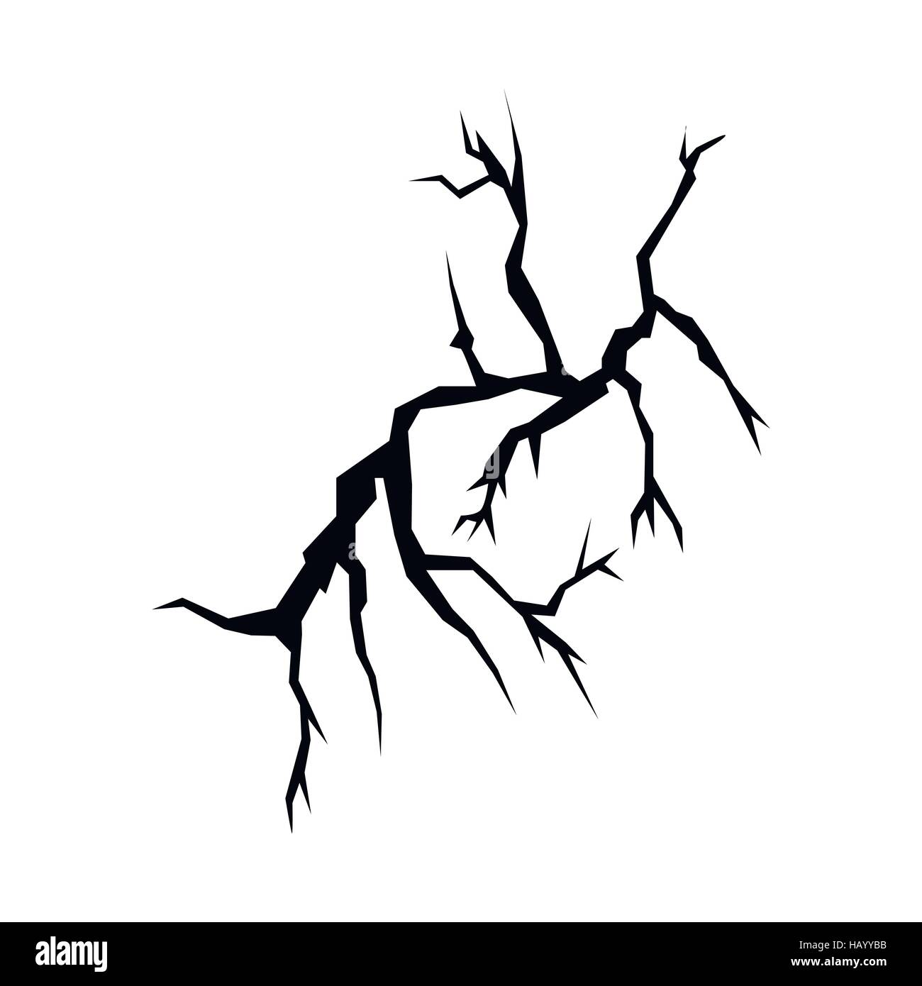 Cracks black silhouette Stock Vector Image & Art - Alamy